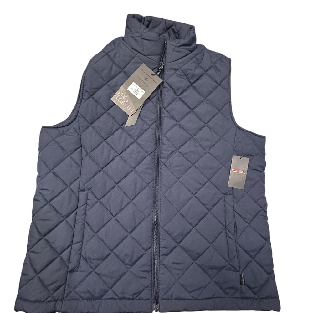 Hawke & Co. Navy Men’s Quilted Vest NWT‎ M Performance Wind Water Resistant
